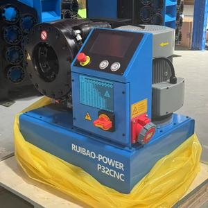 RUIBAO P32 <span class=keywords><strong>HD</strong></span> CNC Version hydraulique tuyau sertissage coupe automatique dénudeur 200v 110v 480v 240v hydraulique 2 pouces PLC - Product Image 2