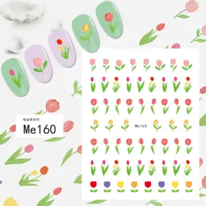 Nouveaux accessoires pour les ongles Design ultra-mince décalcomanies à eau fleur de dessin animé autocollants ornements Nail Art accessoires de manucure