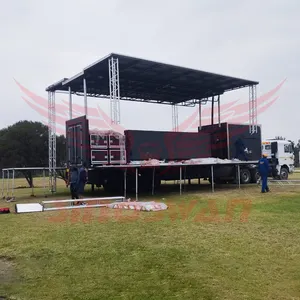 Camión de escenario móvil, Roadshow, componente electrónico, pantalla led móvil para exteriores, remolque de cartelera, remolque de escenario móvil