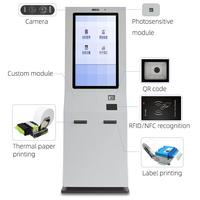 Quiosco de Pago para Exteriores con Pantalla Táctil Capacitiva de 27/32 Pulgadas, Carcasa Metálica, para Estacionamiento y Camping, con Lectores de Código de Barras RFID y SDK