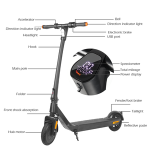 Trottinette à deux roues pour enfants Mankeel MK090 Ros, longue portée, 500W, 6AH, roue avant de 8,5 pouces, roue arrière de 5 pouces, 3 vitesses réglables - Product Image 4