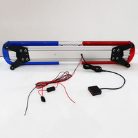 BIAOCHI Hochwertige 47'' 1,2M 96W LED-Warnlichtleiste Blau Weiß Rot Notfallbeleuchtung für Krankenwagen 12V 24V
