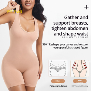 Abbigliamento Modellante da Donna con Schiena Incrociata, Canotta Sportiva Aderente Monopezzo ad Alta Elasticità per Fitness, Corsa e Yoga - Product Image 4