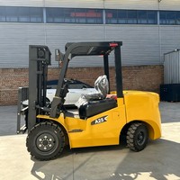 Chariot élévateur contrepoids compact de 2,5 tonnes avec batterie au plomb pour l'entrepôt d'usine, la logistique, chariot élévateur électrique