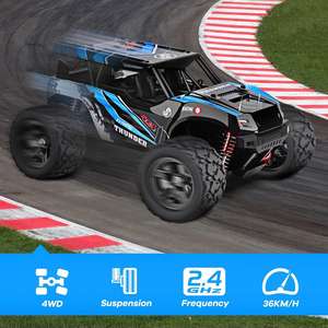 1:18 पैमाने पर बड़ी आरसी कारें 46 किमी/घंटा + गति 2.4 घज ऑल-इलास्ट वाटरप्रूफ रिमोट कंट्रोल ट्रक 4x4 इलेक्ट्रिक ऑफ-रोड कार - Product Image 5