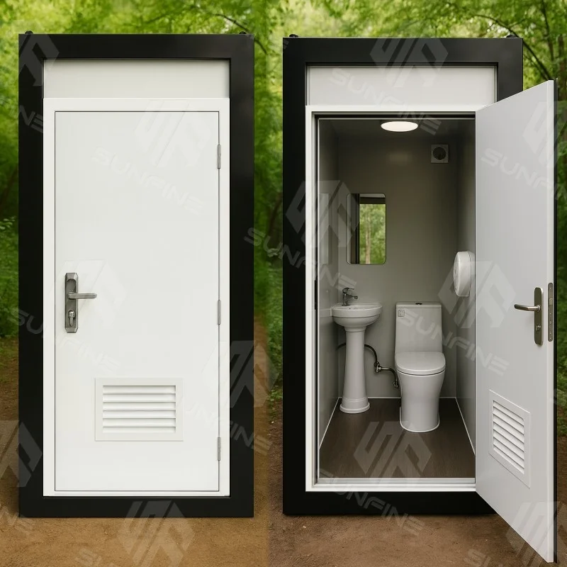 Manufacturer Factory Movable Toilets Cabin Mobile Restroom Wc Portable Toilets for Home Easy Install for Outdoor Use 3