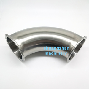 Codo de abrazadera triple de 3 pulgadas, 4 pulgadas y 6 pulgadas, férula de 90 grados, curva de extremo 304, acero inoxidable 316 - Product Image 1