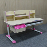 Bureau d'apprentissage moderne en bois pour enfants, réglable en hauteur, ergonomique, type évolutif, pour la maison, le bureau et la chambre