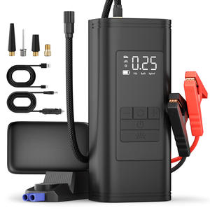 Démarreur de batterie et gonfleur de pneus 12V avec écran numérique, courant de crête 300A, unité tout-en-un pour les urgences automobiles - Product Image 1