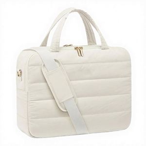 Women'S Lightweight Pu Quilted Designer Handbag Adjustable Chain <b>Strap</b> Hasp Closure Polyester Fashionable Crossbody <b>Shoulder</b> <b>Bag</b> - Product Image 2