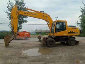 Excavatrice sur pneus originale d'occasion Hyundai Robex 210 de Corée, 21 tonnes, modèles R210W-7 et R210W-9, vente d'excavatrice 210W-9 bon marché - Product Image 2