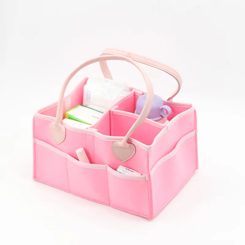 Offre Spéciale feutre pépinière couche caddy organisateur de stockage maman feutre bébé couche caddy panier organisateur