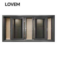 La última ventana corredera moderna, techo de impacto, la mejor ventana corredera de aluminio con marco horizontal de aleación de aluminio de tipo fijo