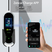 Chargeur de voiture électrique portable intelligent ZenCar 32A 7kW avec adaptateurs NEMA 5-15 et 10-50 pour la recharge quotidienne des voitures électriques, prise de type 2 IEC62196-2
