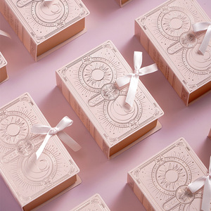 Cardboard Book Shaped Gift Box with High-end Magnetic Sealing and Embossed Finish, Suitable for Candles and Wallets - Product Image 4