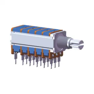 [Dy] Factory Prijs Rotary Encoder Codeerschakelaar Digitale Potentiometer Metalen As Dual Concentrische As Rotary Potentiometer