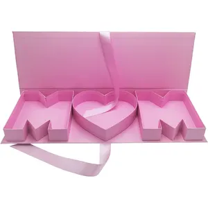 Blumengeschenkbox für Muttertag luxuriöse rechteckige konservierte Box in Briefform für Mutter MAMA Blume Rose Blumenbox