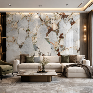 Losa de Piedra Sinterizada Premium Bulgari de 12 mm, 1 Cara, Breccia de Colores Mezclados, para Sala de Estar, Pared de TV, Encimera de Cocina, Villa F - Product Image 3