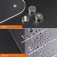 Aimant transparent pour réfrigérateur, calendrier en acrylique, panneau d'affichage pour messages, autocollant effaçable pour la maison, planificateur, mémo d'écriture, Premium