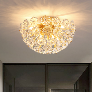 Nuevo estilo, decoración interior, candelabro de latón bronce, lámpara de techo moderna con forma de flor para sala de estar - Product Image 4