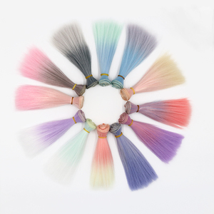 15Cm 20Cm 25Cm Lange Rechte Golf Krullend Hoge Temperatuur Fiber Bjd Sd Pruiken Diy Synthetisch Haar Voor pop Maken - Product Image 2