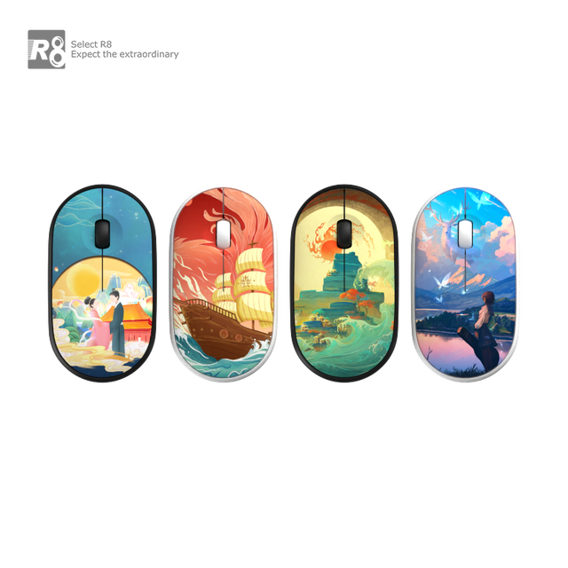 R8 OEM Custom Anime Painted Design 3D Souris Sans Fil for Computer Accessories