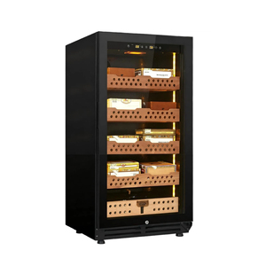 Humidor à cigares commercial NE-146-8 en acier inoxydable avec porte vitrée simple, élimination de l'ammoniac, température constante, 218L, pour 800 cigares - Product Image 2