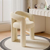 Tabouret de coiffeuse de luxe moderne haut de gamme, chaise rembourrée avec dossier pour salon et salon de manucure
