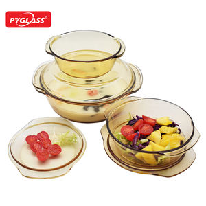 0.7L-2.0L Haute Borosilicate Verre Clair Cocotte-Cocotte Avec Couvercle En Verre - Product Image 5