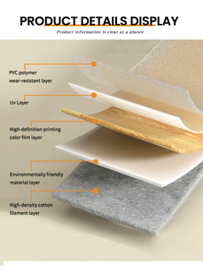 Rollo de Suelo de Vinilo PVC Cómodo de <span class=keywords><strong>4m</strong></span> de Ancho, Rollo de Linóleo con Respaldo de Fieltro, Rollo de Suelo de PVC Plástico para Centros Comerciales - Product Image 3