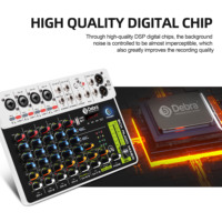 Table de Mixage DJ Professionnelle / Console Audio Mixeur Sonore Numérique V8