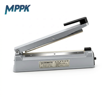 Scelleuse à Impulsion Manuelle Portable 400mm, Mini Machine de Scellage Thermique pour Petites Entreprises, Sacs Plastiques, Conservation Alimentaire, avec Minuteur