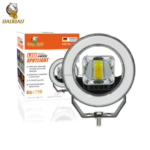 Red <span class=keywords><strong>Devil</strong></span> Eyes 4.5 pouces en aluminium rond blanc jaune double couleur LED phare de travail phares de voiture Mini projecteur de conduite pièces automobiles - Product Image 1