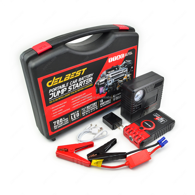 2023 Latest Mini Multi-function Portable12000mAh 400A Car Jump Starter Fast Charge Power Supply