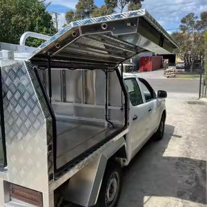 Toldo de bandeja Ute de hierro portátil personalizado, caja de herramientas de camión de aleación de aluminio impermeable para exteriores para protección de almacenamiento de herramientas - Product Image 6