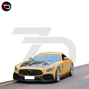 Venta caliente ZD estilo fibra de carbono Kit de carrocería para <span class=keywords><strong>AMG</strong></span> GT GTS <span class=keywords><strong>GTC</strong></span> 2017-2021 con Spoiler delantero labio trasero falda lateral labios ala - Product Image 4
