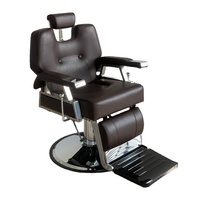 Fauteuil de Barbier de Luxe Abordable en Gros pour Salon Brun Équipement de Coiffure Fauteuil Barbier