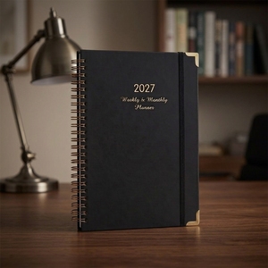 <span class=keywords><strong>Agenda</strong></span> Semanal Minimalista A5 2027, Portátil y Personalizable, Cuadernos de Papel para Estudiantes Universitarios - Product Image 1