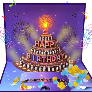 Tarjetas <span class=keywords><strong>de</strong></span> <span class=keywords><strong>Feliz</strong></span> <span class=keywords><strong>Cumpleaños</strong></span> 3D Pop-up con Música y Luces, Tarjetas <span class=keywords><strong>de</strong></span> Felicitación <span class=keywords><strong>de</strong></span> <span class=keywords><strong>Cumpleaños</strong></span> Modernas <span class=keywords><strong>de</strong></span> Papel con Acabado Mate - Product Image 6