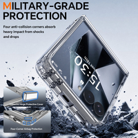 Funda Personalizada con Logotipo para Samsung Galaxy Z Flip 8 7 6, Carga Magnética, Transparente, Protección de Bisagra con Rebote Automático, Cubierta Protectora