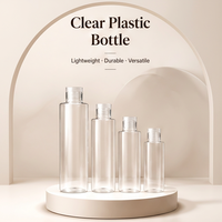 Bouteilles vides en PET de 100, 130, 150, 200 ml pour toner, eau, cosmétiques, toner facial, avec bouchon à vis, logo personnalisé, emballage pour soins de la peau