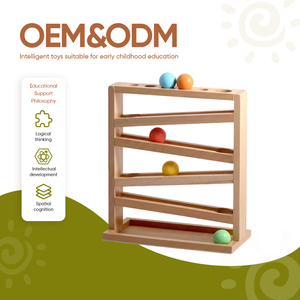 Rampe Montessori labyrinthe piste <span class=keywords><strong>de</strong></span> course petite balle tracker boule en bois goutte bois éducatif marbre course jouet <span class=keywords><strong>pour</strong></span> bébé et tout-petit - Product Image 1