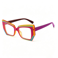 Lunettes anti-lumière bleue SM876 Cat-Eye pour femmes et hommes, monture optique en PC, lunettes à angles vifs, verres en résine transparente