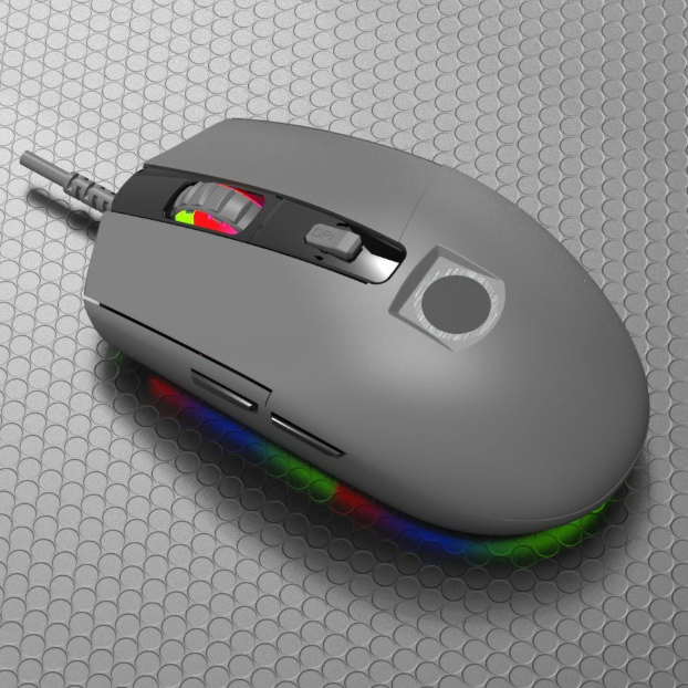Hotlist Custom Gaming Wired USB Fingerprint Unlock Mouse Personalized for Privacy 3200 DPI Optical Mouse Stock RGB Backlit