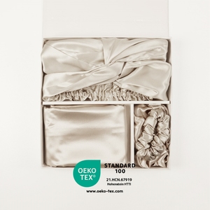 Chống vi khuẩn bán buôn tùy chỉnh 100% dâu tằm gối trường hợp và tóc nắp ca-pô Set Bao bì hộp - Product Image 1