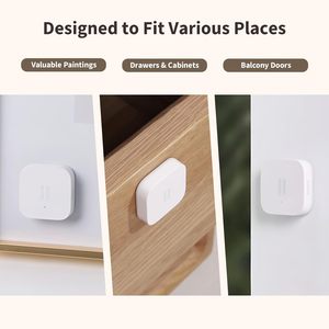Capteur de vibration intelligent 3.0 avec détecteur de mouvement inclinable, contrôle par tapotement, alarme Apple Home/HomeKit pour objets de valeur, détection de vibration sans fil - Product Image 4