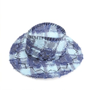 Sombrero de Vaquero MSMC a Cuadros, Ajustable, Unisex, Protección Solar para Exteriores, Estilo Occidental, Moda Primavera-Verano - Product Image 2