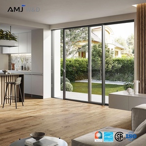 Porte coulissante en verre trempé avec moustiquaire en acier pour patio, usage extérieur et jardin - Product Image 3