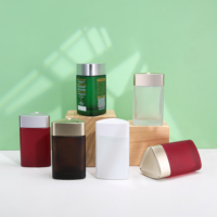 Flacon plastique personnalisé de 60 ml pour compléments thyroïdiens, flacon de pilules givrées pour suppléments multivitaminés