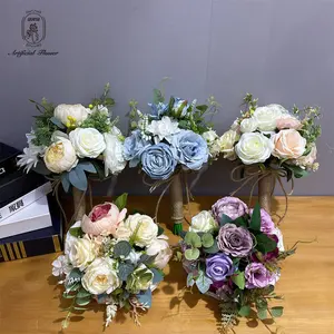 DKB Manufacturer Wholesale High Quality Daisy Flower Heads Holding Sweet Roses Simulation Home Decoration Mother's Day Silk,silk